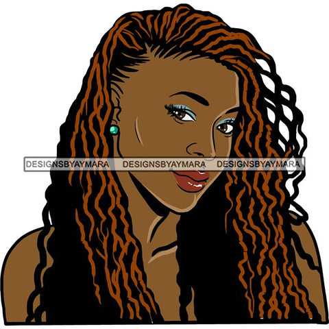 Afro Black Woman Sister-lock Hairstyle Beautiful Diva .SVG Cutting Files For Silhouette Cricut and More!