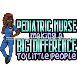 Afro Lola Nurse Medical Occupation SVG Cutting Files For Cricut Silhouette and More