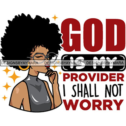 Afro Melanin Popping Lola Kinky Hair God Quotes SVG Cutting Files For Silhouette Cricut and More