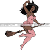 Afro Sexy Witches Halloween SVG Cutting Files For Silhouette Cricut and More