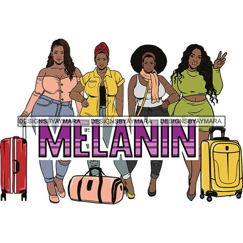 Ladies Getaway Vacation Trip Travel Adventure Best Friends Forever Buddy Sister Divas Melanin Girlfriends SVG Files For Cutting and More!