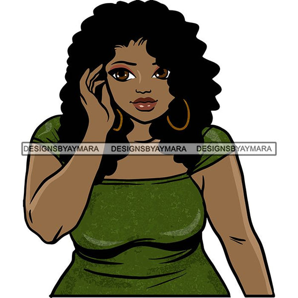 Attractive BBW Nubian Melanin Popping Beautiful African American Big Woman SVG Cutting Files