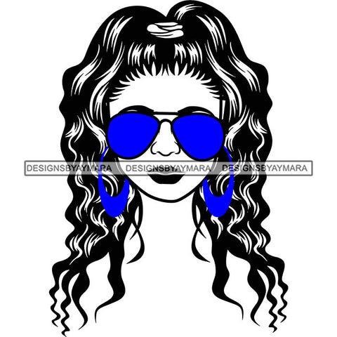 Afro Lola Boss Lady Dope Diva Glamour Wearing Glasses Accesories .SVG Cut Files