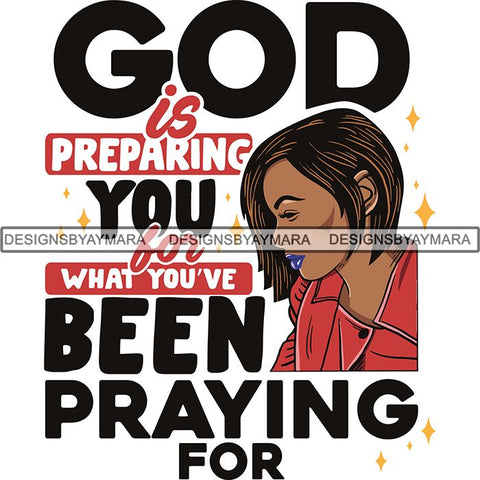 Afro Woman God Lord Life Quotes SVG Cutting Files For Silhouette and Cricut and More!