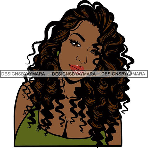 Afro Woman Nubian Melanin Popping Unique Design SVG Cutting Files For Silhouette Cricut and More