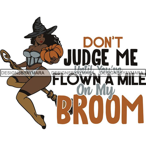 Afro Sexy Witches Halloween SVG Cutting Files For Silhouette Cricut and More