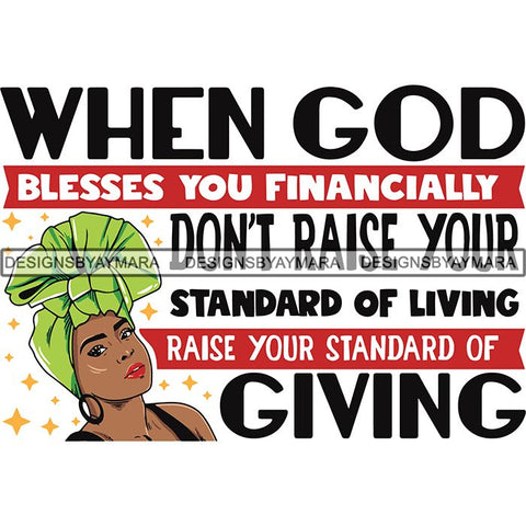Afro Woman God Lord Life Quotes SVG Cutting Files For Silhouette and Cricut and More!