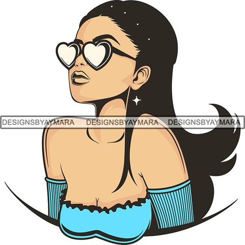 Afro Latin Woman SVG Curly Hairstyle Cutting Files For Silhouette Cricut and More