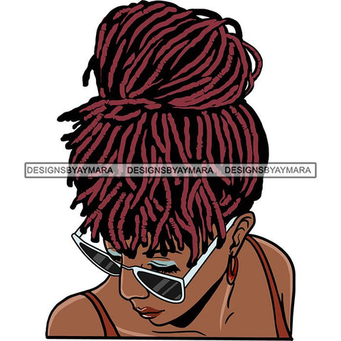 Afro Black Woman Sister-lock Hairstyle Beautiful Diva .SVG Cutting Files For Silhouette Cricut and More!