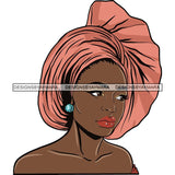 Beautiful Woman Turban Head Wrap Hairstyle SVG Files For Cutting and More!