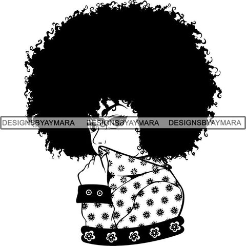 Afro Lola Boss Lady Quotes SVG Cutting Files For Silhouette Cricut and More