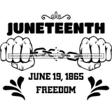 June 19 Juneteenth Emancipation Freedom Holiday African American History  SVG PNG JPG Vector Cutting Files