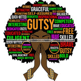 Afro Woman Praying Hair Life Quotes Strong Independent Educated Melanin SVG Cutting Files