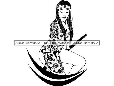 Tattoo Nubian Goddess SVG Files For Cutting