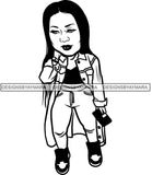 Fashion Girl Afro Woman Melanin Popping Ebony Queen .SVG Cutting Files