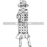 Afro Classy Lola Church Lady Glamour .SVG Clipart Vector Cutting Files For Circuit Silhouette Cricut and More!