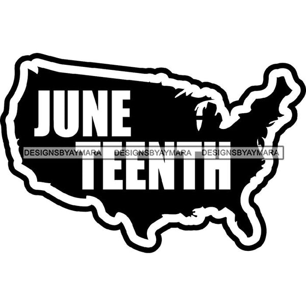 June 19 Juneteenth Emancipation Freedom Holiday African American History  SVG PNG JPG Vector Cutting Files