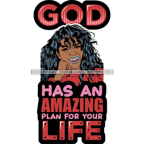 Afro Woman God Lord Life Quotes SVG Cutting Files For Silhouette and Cricut and More!