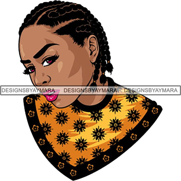 Afro Latin Woman SVG Curly Hairstyle Cutting Files For Silhouette Cricut and More