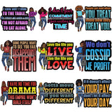 Bundle 9 Lola Afro Beautiful Black Proud Woman Life Quotes .SVG Cutting Files For Silhouette and Cricut and More!