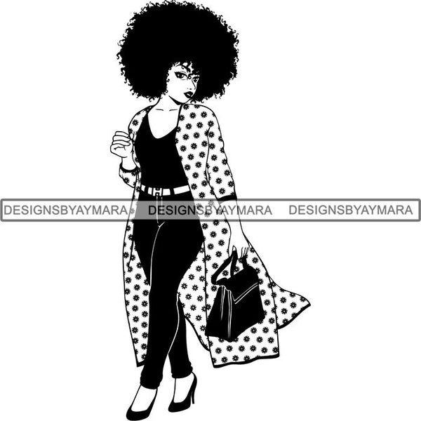 Afro Lola Boss Lady Quotes SVG Cutting Files For Silhouette Cricut and More