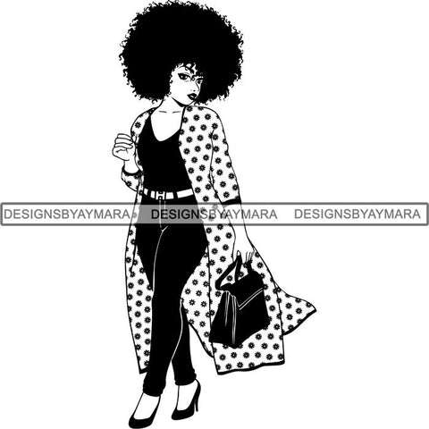 Afro Lola Boss Lady Quotes SVG Cutting Files For Silhouette Cricut and More
