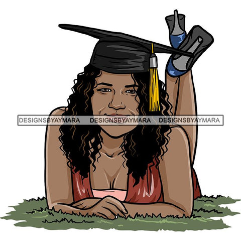 Graduation Achievement Hard Work Diploma Success Robe Cap Certificate College SVG Cutting Files