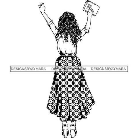 Afro Lola Praying Begging Asking God Lord Faith Strength .SVG Vector Clipart Cutting Files For Silhouette Cricut and More!