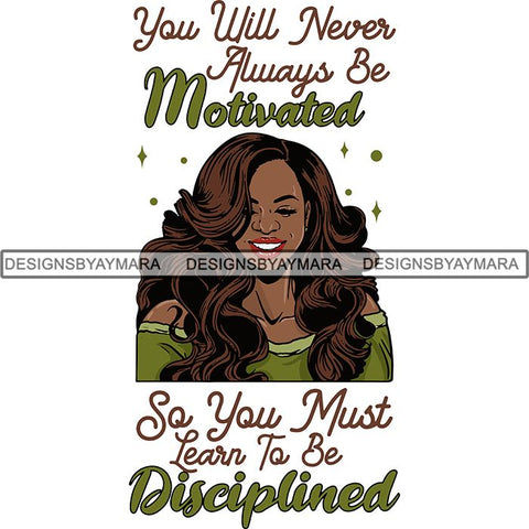 Afro Independent Successful Woman SVG Cutting Files For Silhouette Cricut and More