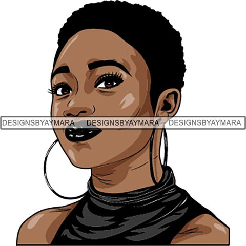 Afro Latin Woman SVG Curly Hairstyle Cutting Files For Silhouette Cricut and More