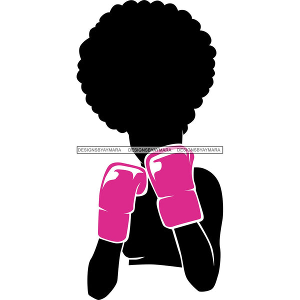 Strong Afro Woman SVG Cancer Survivor Cutting Files For Silhouette Cricut and More