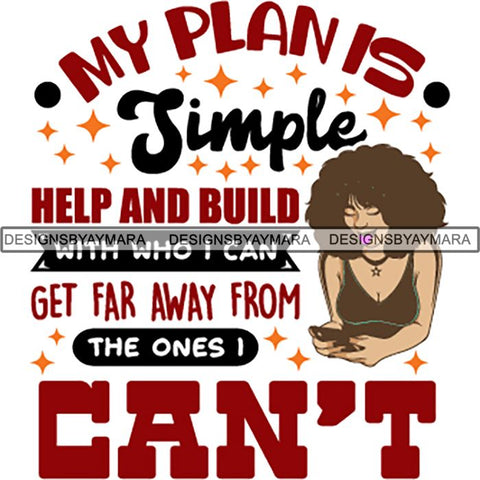 Afro Boss Lady Lord Life Quotes SVG Files For Cutting and More