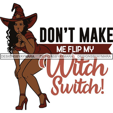 Afro Sexy Witches Halloween SVG Cutting Files For Silhouette Cricut and More