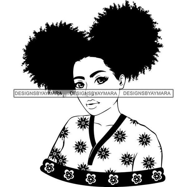 Afro Nubian Melanin Popping Kinky Hair Beautiful African American Woman SVG Cutting Files