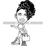 Cute Afro Lola Boss Lady Summer Fashion Dope Diva Glamour .SVG Cutting