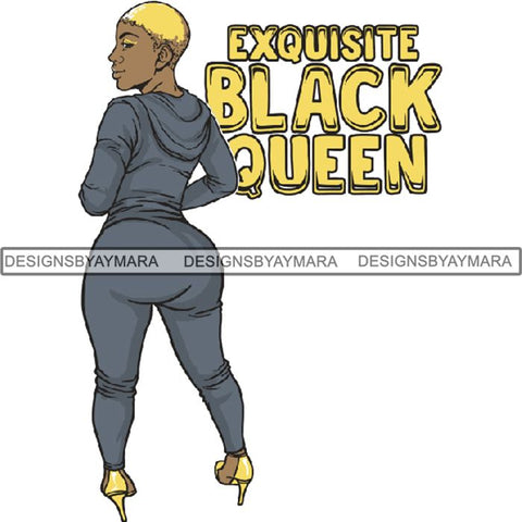 Melanin Bald Short Hairstyle Queen Goddess Nubian .SVG Cut Files For Silhouette and Cricut and Much More
