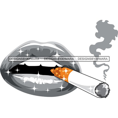 Sensual Glossy Lips SVG Cutting Files