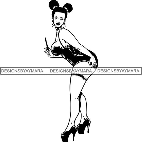 Afro Sexy Witches Halloween SVG Cutting Files For Silhouette Cricut and More