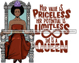 Afro Queen Goddess Melanin Nubian Glamour .PNG Print Files Not For Cutting