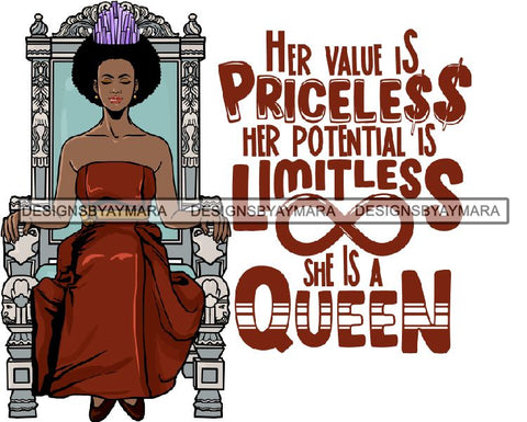 Afro Queen Goddess Melanin Nubian Glamour .PNG Print Files Not For Cutting