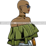 Melanin Bald Short Hairstyle Queen Goddess Nubian .SVG Cut Files For Silhouette and Cricut and Much More