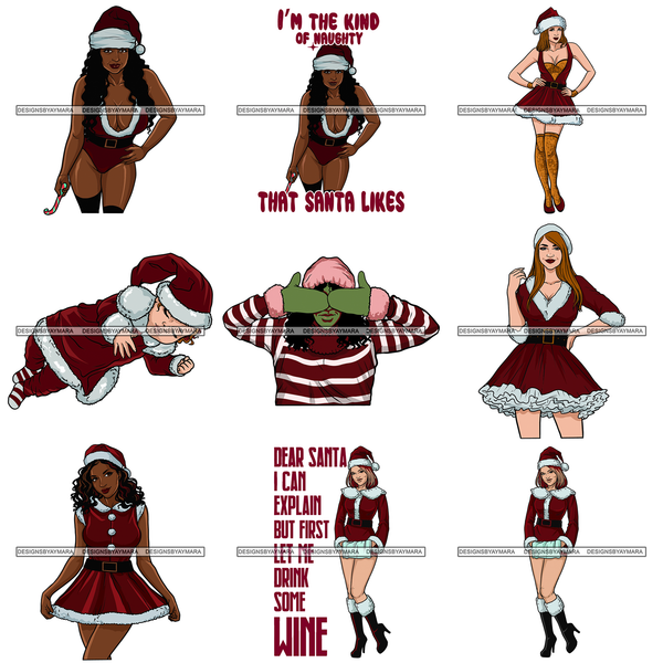 Mega Bundle 106 Christmas Designs Cold Weather Snow Santa Winter SVG PNG JPG Cutting Designs Silhouette Sublimation