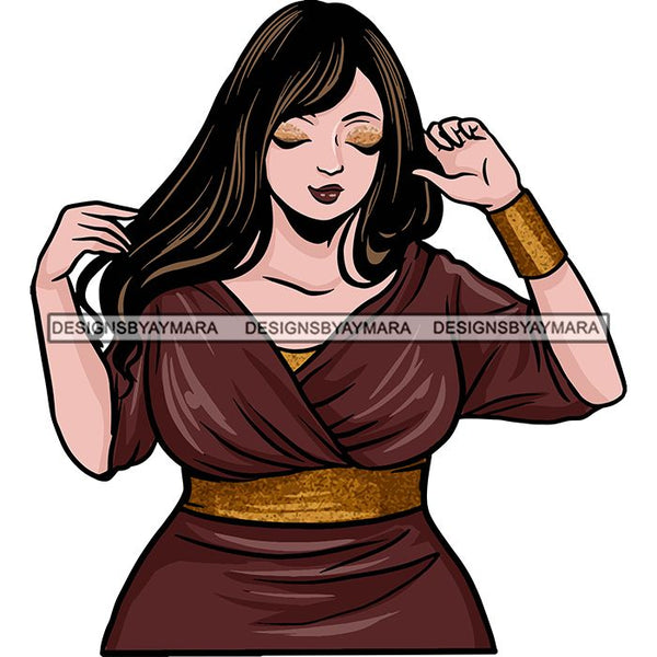 Attractive BBW Nubian Melanin Popping Beautiful African American Big Woman SVG Cutting Files