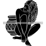 Sensual African Silhouette Goddess Safari Africa Nature Exotic Culture SVG Cutting Files.