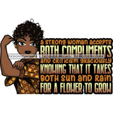 Afro Lola Strong Lady We can Do It Woman Power Flexing Arms Believe in Yourself Quotes .SVG Cutting Files For Silhouette and Cricut and More!