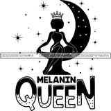 Black Queen Nubian Melanin Quotes .SVG Files For Silhouette and Cricut