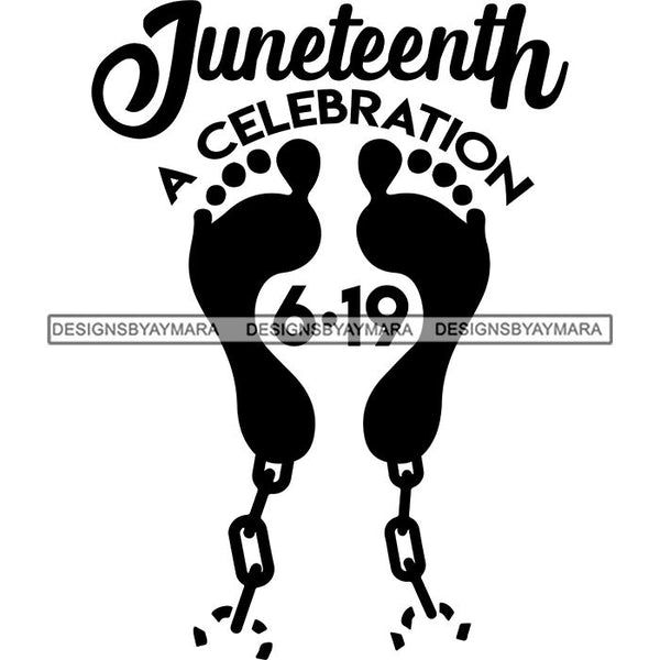 Juneteenth Emancipation Freedom June 19 Holiday African American History  SVG PNG JPG Vector Cutting Files