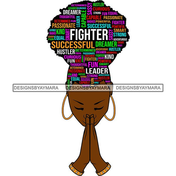 Afro Succesful Woman Hair Quotes Black Lives Matter Proud Roots Nubian Melanin SVG Cut Files