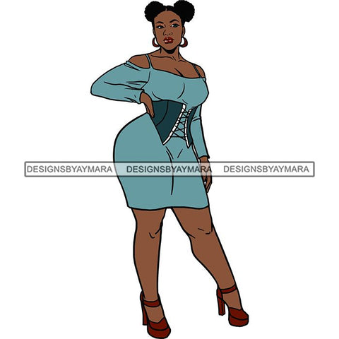 BBW Thick Thigh Woman Sassy Exotic Curvy Big Bone Goddess .SVG Cutting Files For Silhouette and Cricut and More!