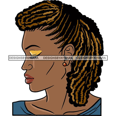 Afro Black Woman Sister-lock Hairstyle Beautiful Diva .SVG Cutting Files For Silhouette Cricut and More!